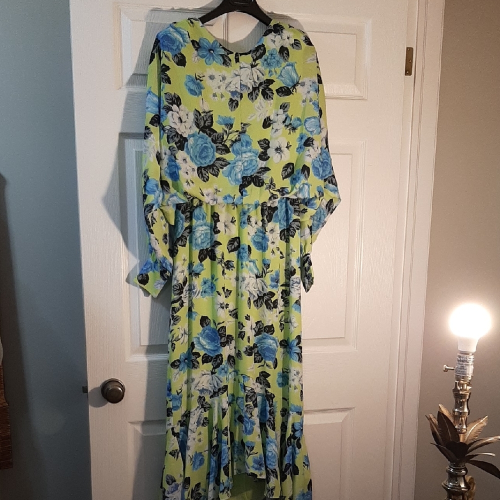ASOS Lime Green Floral Dress
